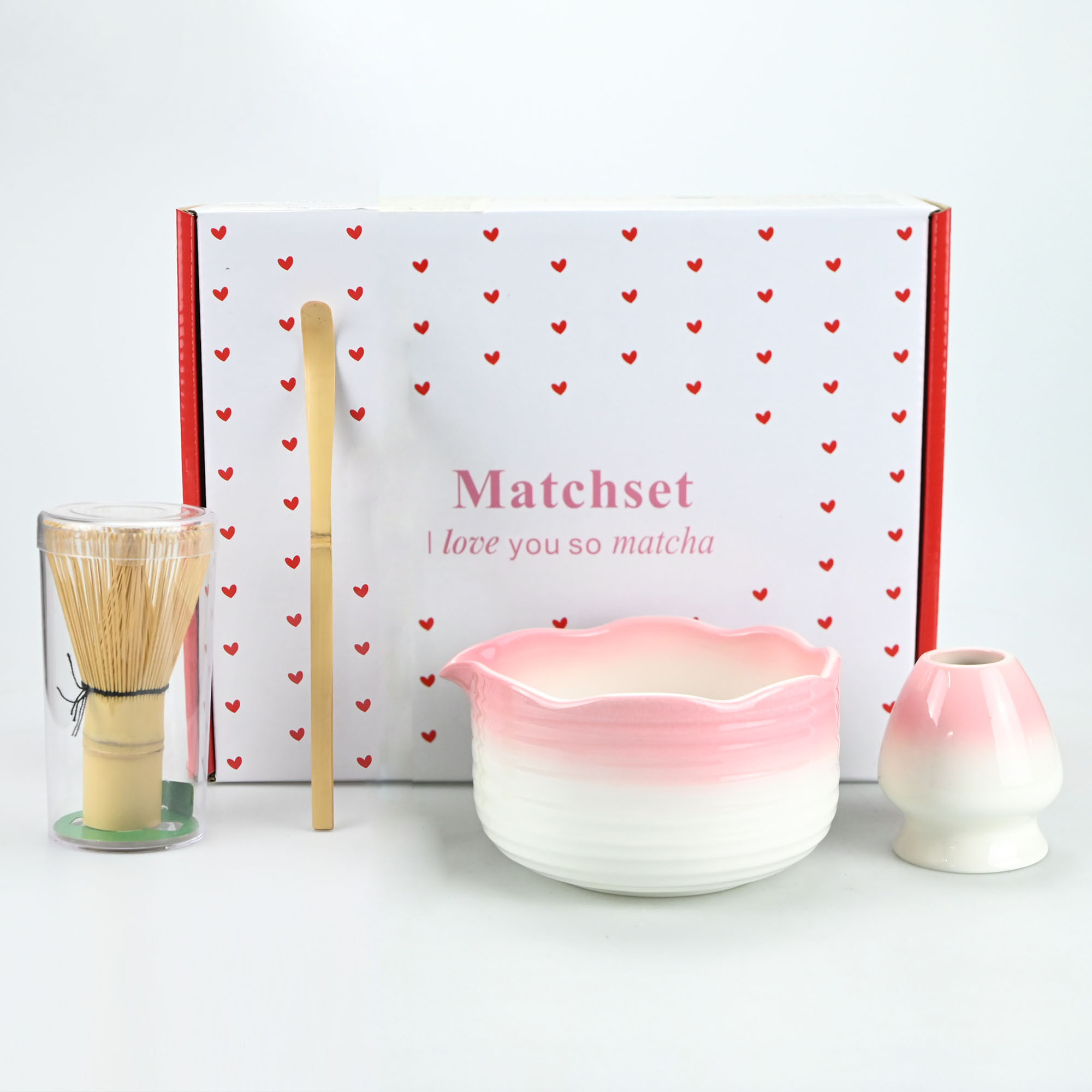 Matcha Bowl Chawan - 4-teiliges Set Matcha-Schalen im Song-Stil, Matcha-Zubereitungswerkzeuge,